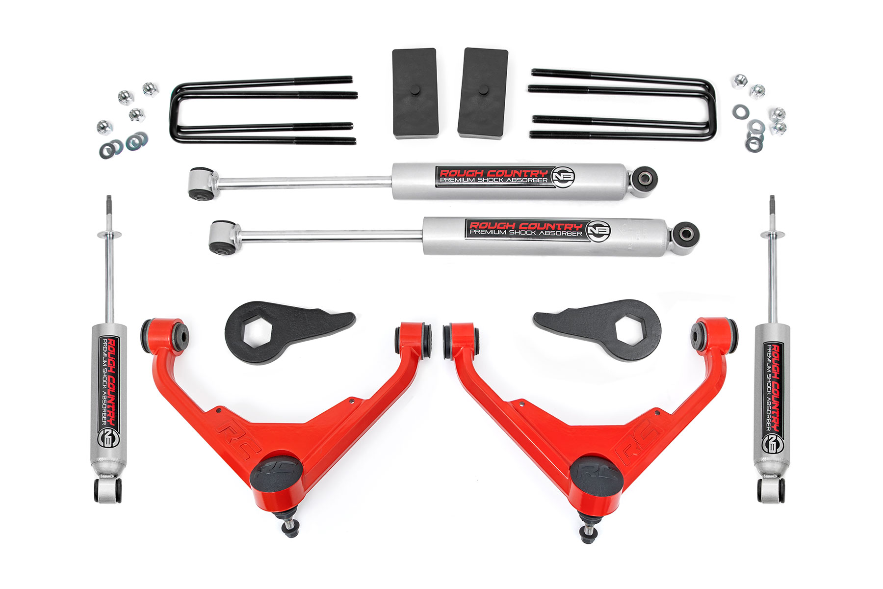 Rough Country 3 Inch Lift Kit Chevy/GMC 2500HD/3500HD/Suburban 2500/Yukon XL 2500 (01-10)