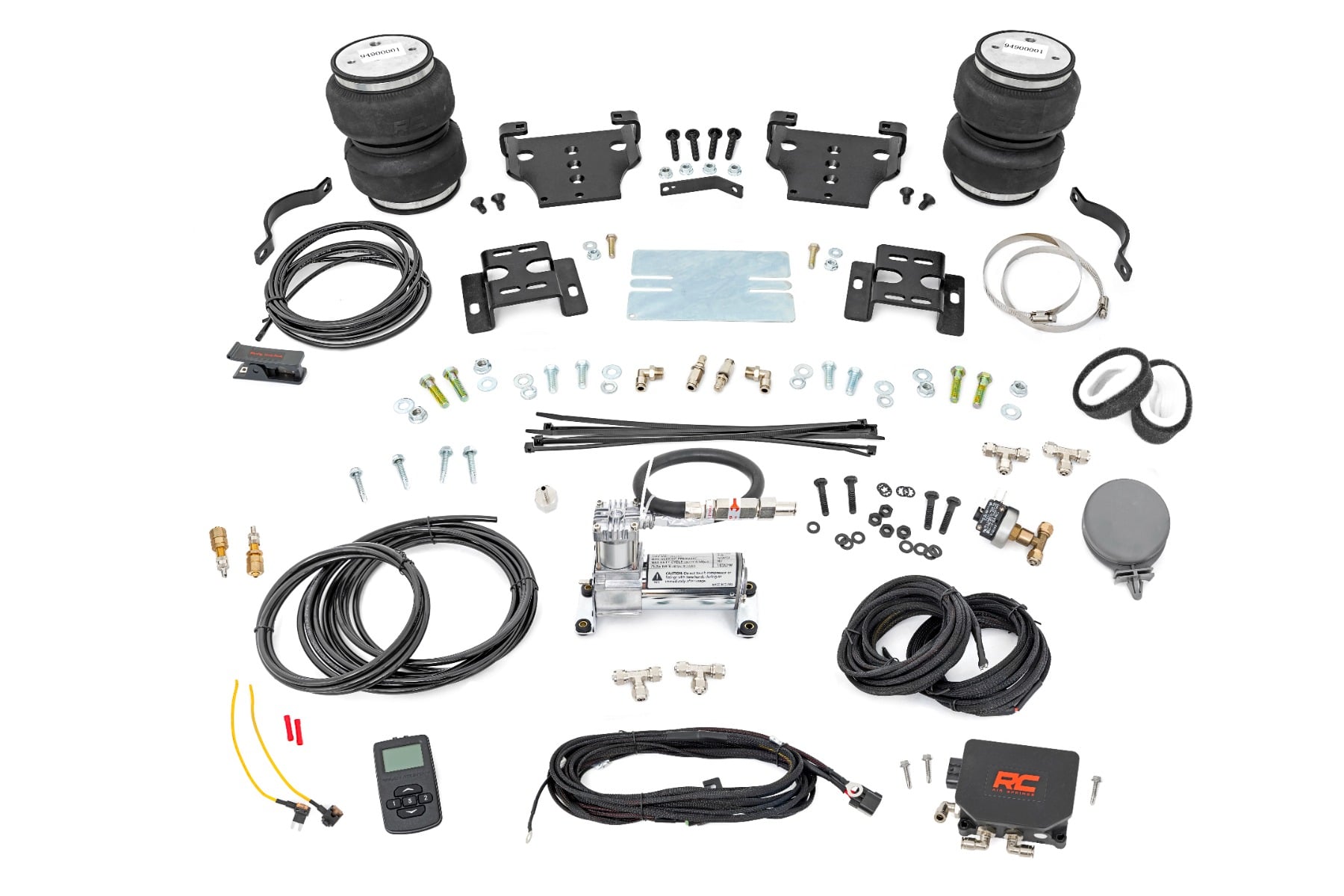 Rough Country Air Spring Kit w/compressor Wireless Controller 0-6″ Lift Chevy/GMC 2500HD (01-10)