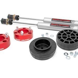 Rough Country 3 Inch Lift Kit Red Spacers Toyota 4Runner (03-09)/FJ Cruiser (07-14)