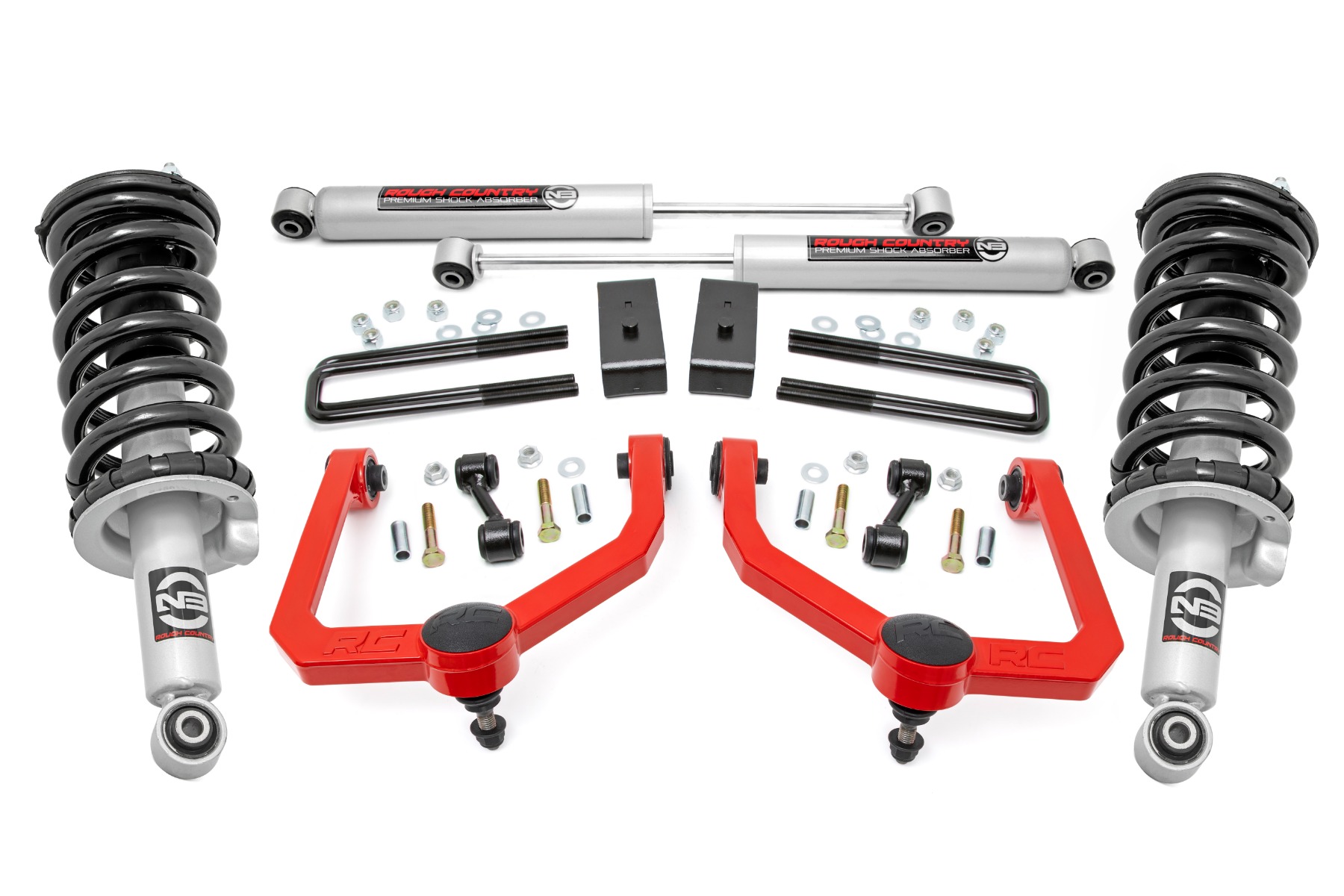 Rough Country 3 Inch Lift Kit N3 Struts & Shocks Nissan Titan 2WD/4WD (2004-2024)