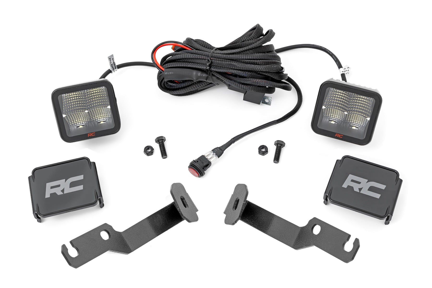 Rough Country LED Light Kit Ditch Mount 2″ Spectrum Pair Spot Toyota Tacoma (05-15)