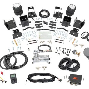 Rough Country Air Spring Kit w/compressor Wireless Controller 3-6″ Lifts Ford F-250/F-350 Super Duty (05-16)