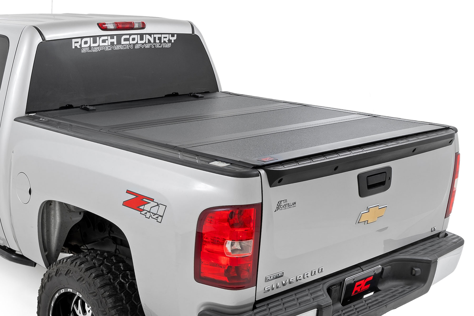 Rough Country Hard Tri-Fold Flip Up Bed Cover 5’9″ Bed Chevy/GMC 1500 (07-13)