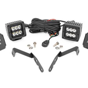 Rough Country LED Light Kit Ditch Mount 2″ Black Pair Spot Chevy 1500 & Chevy/GMC 2500HD/3500HD (07-14)