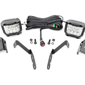 Rough Country LED Light Kit Ditch Mount 3″ OSRAM Wide Chevy 1500 & Chevy/GMC 2500HD/3500HD (07-14)