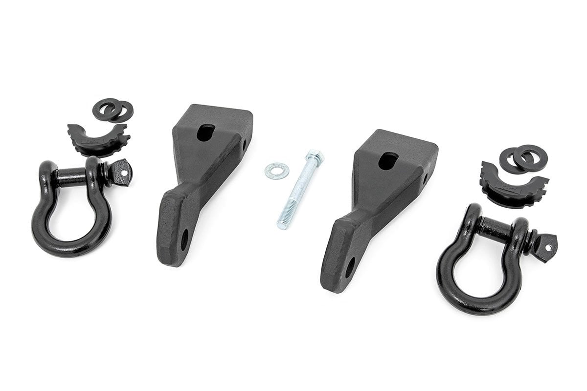 Rough Country Tow Hook Brackets D-Ring Combo Chevy/GMC 1500 (07-13)
