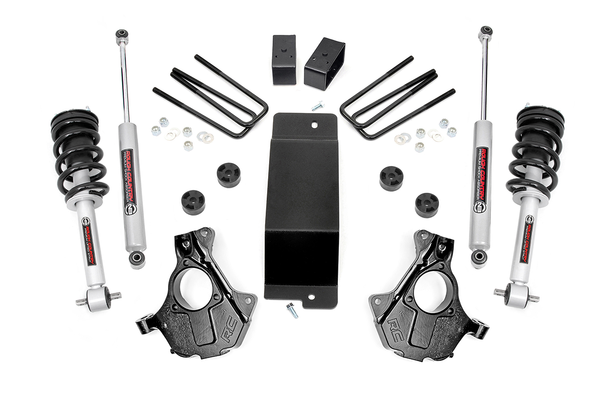 Rough Country 3.5 Inch Lift Kit Cast Steel LCA FR N3 Chevy/GMC 1500 (14-18 & Classic)