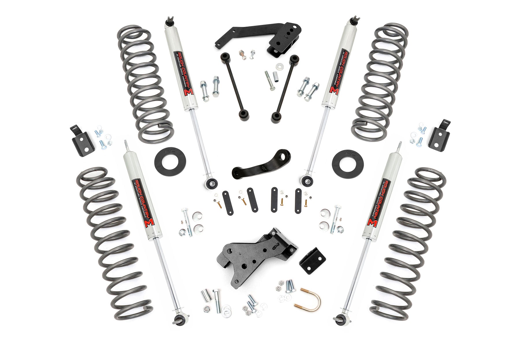 Rough Country 4 Inch Lift Kit M1 Jeep Wrangler JK 4WD (2007-2018)