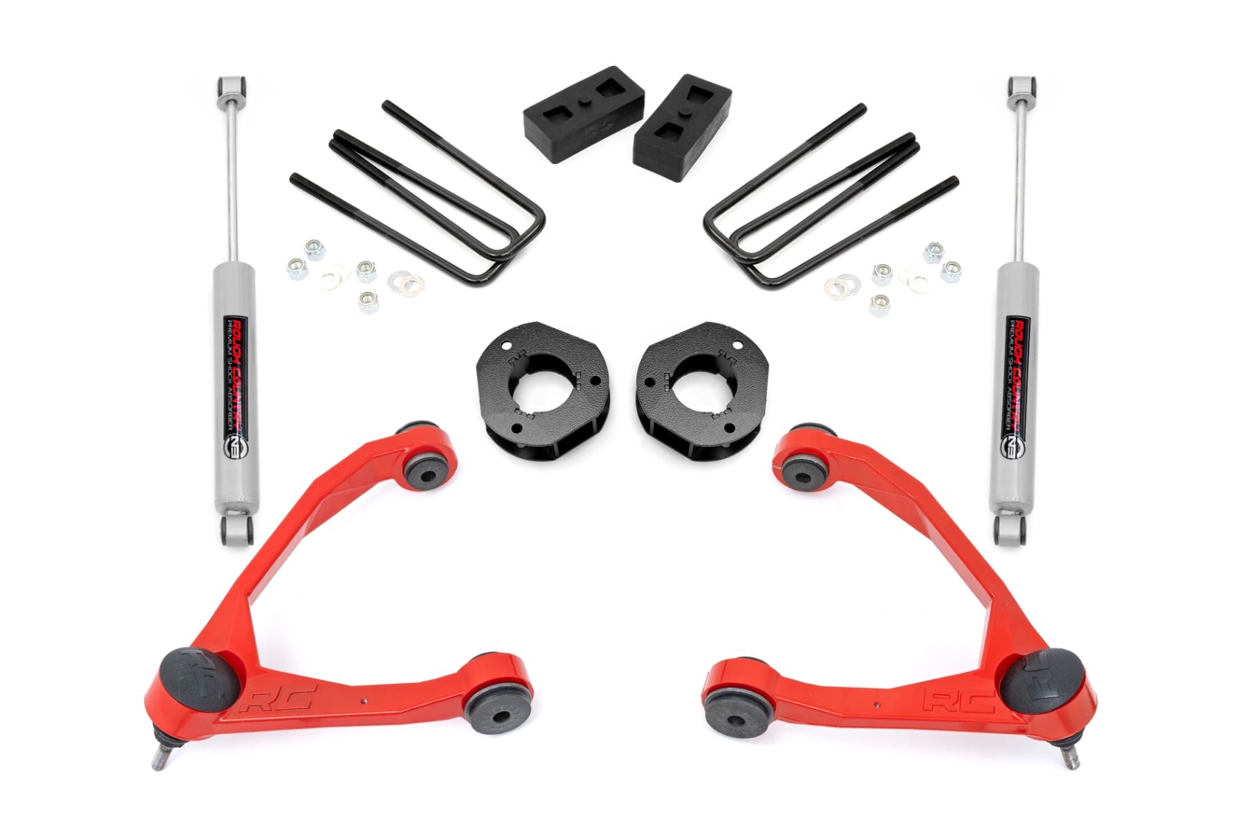 Rough Country 3.5″ Lift Kit Forged UCA Cast Steel Chevy/GMC 1500 (07-16)