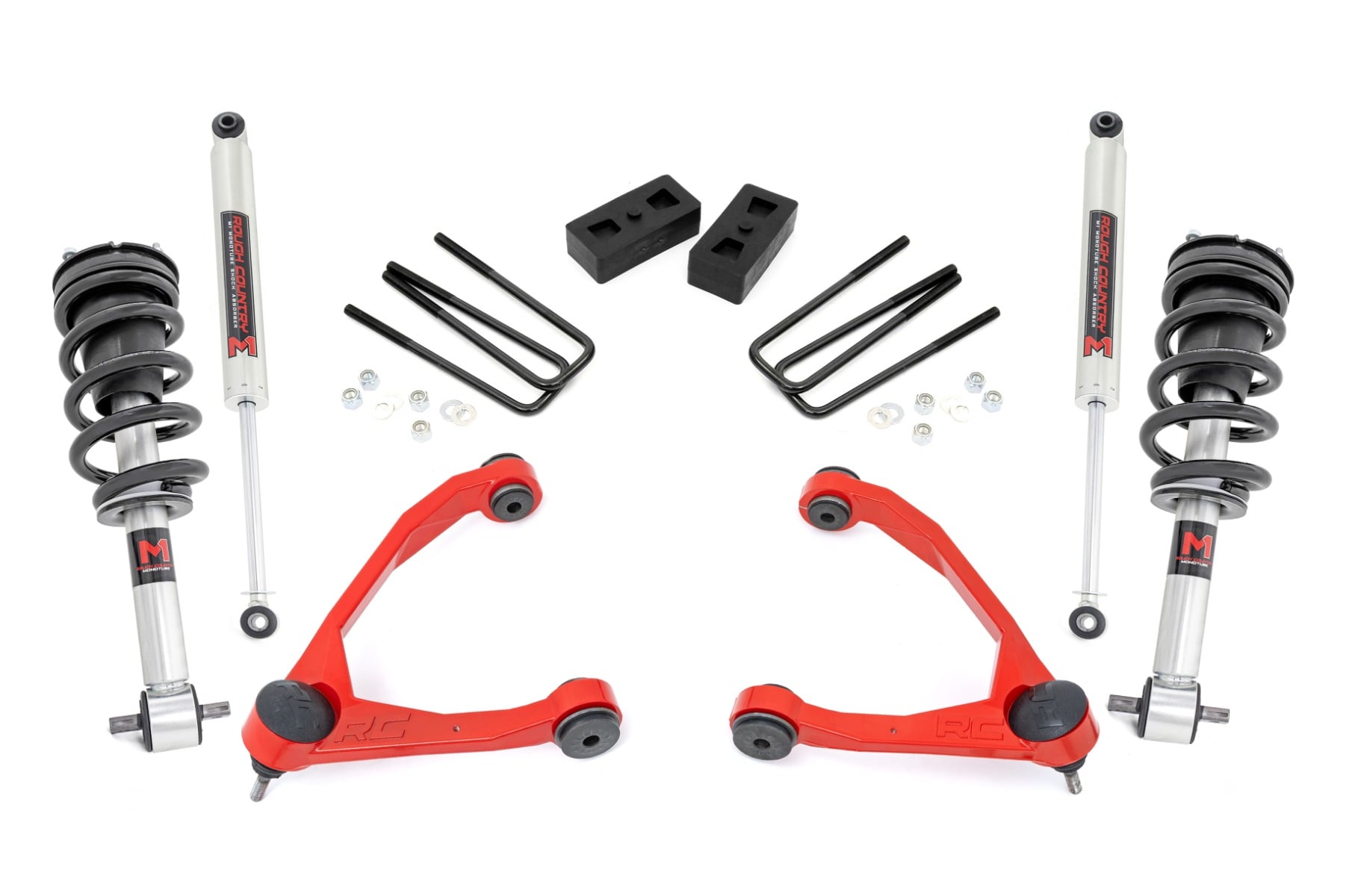 Rough Country 3.5 Inch Lift Kit Cast Steel M1 Strut Chevy/GMC 1500 (14-16)