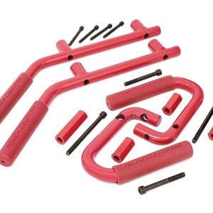 Rough Country Grab Handles Steel FR & RR Red Jeep Wrangler JK/Wrangler Unlimited (07-18)