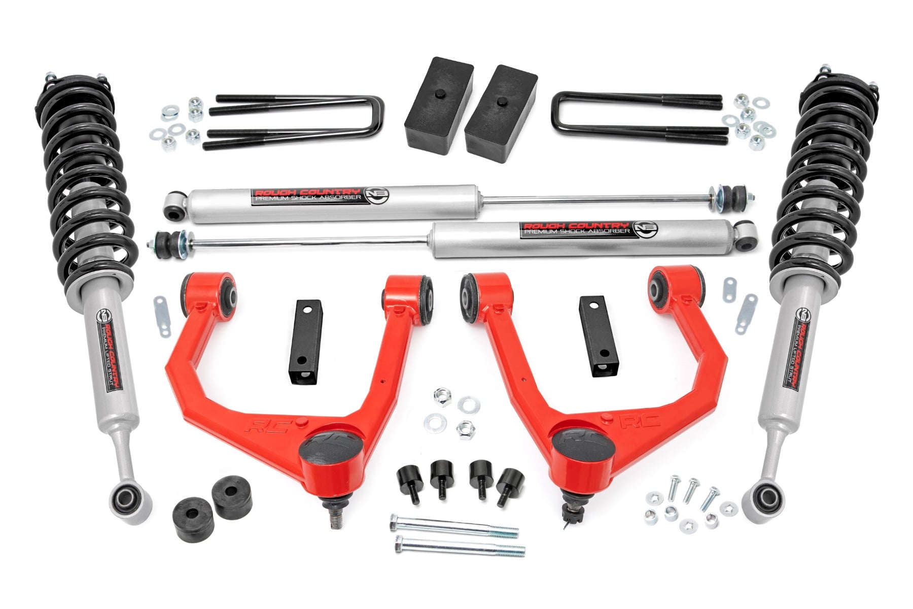 Rough Country 3.5 Inch Lift Kit N3 Struts Toyota Tundra 2WD/4WD (2007-2021)