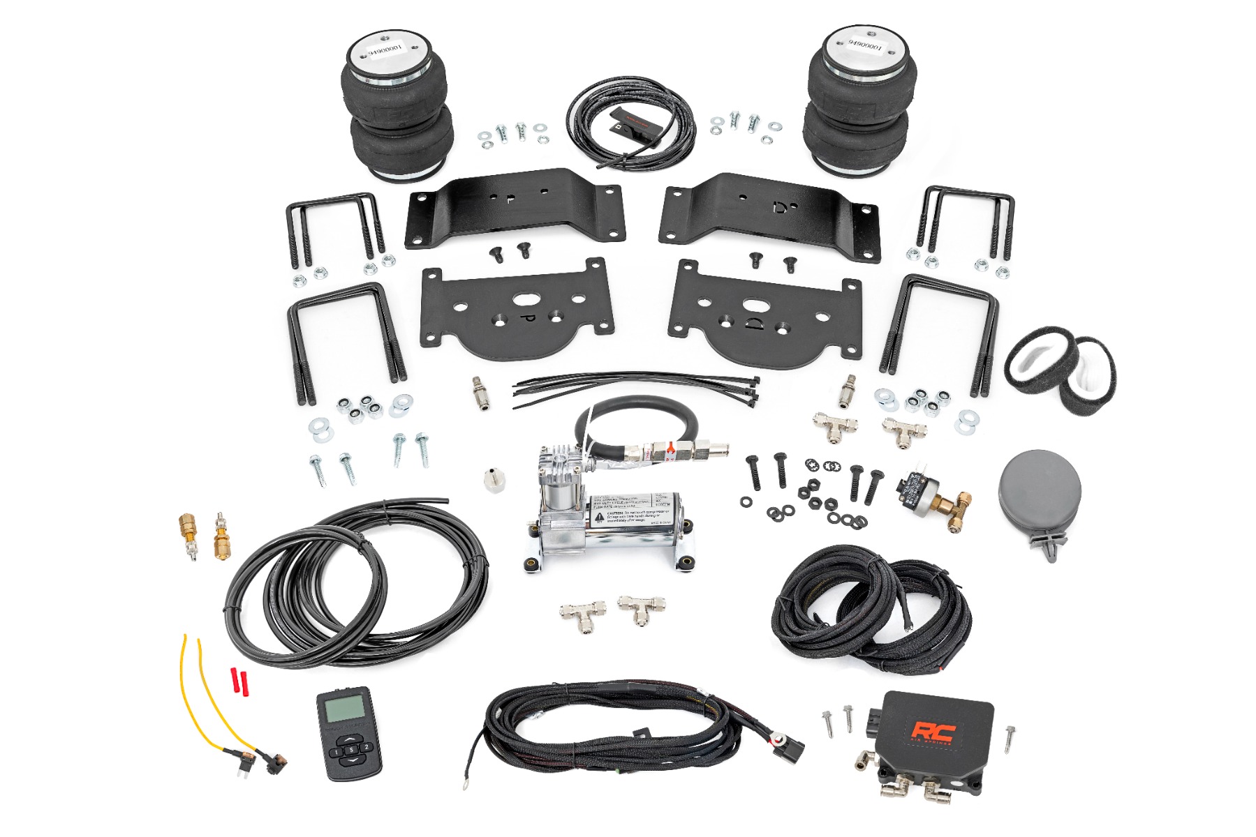 Rough Country Air Spring Kit w/compressor Wireless Controller 0-6″ Lifts Toyota Tundra (07-21)