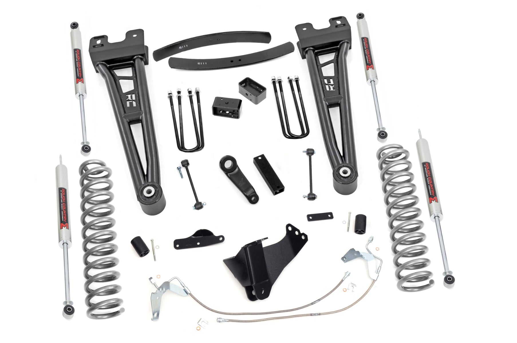 Rough Country 6 Inch Lift Kit Gas Radius Arm M1 Ford F-250/F-350 Super Duty (08-10)