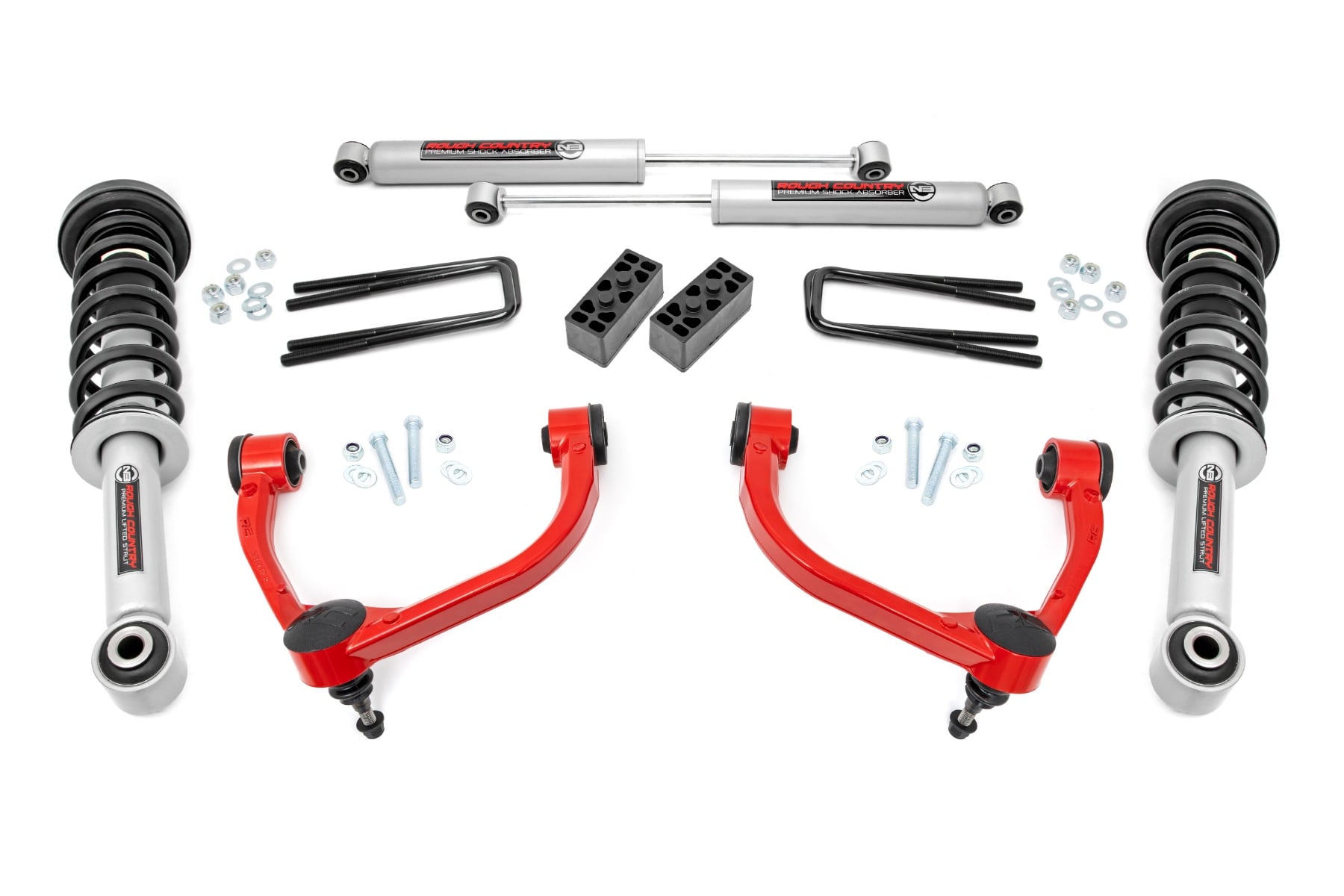 Rough Country 3 Inch Lift Kit N3 Struts Ford F-150 4WD (2009-2013)