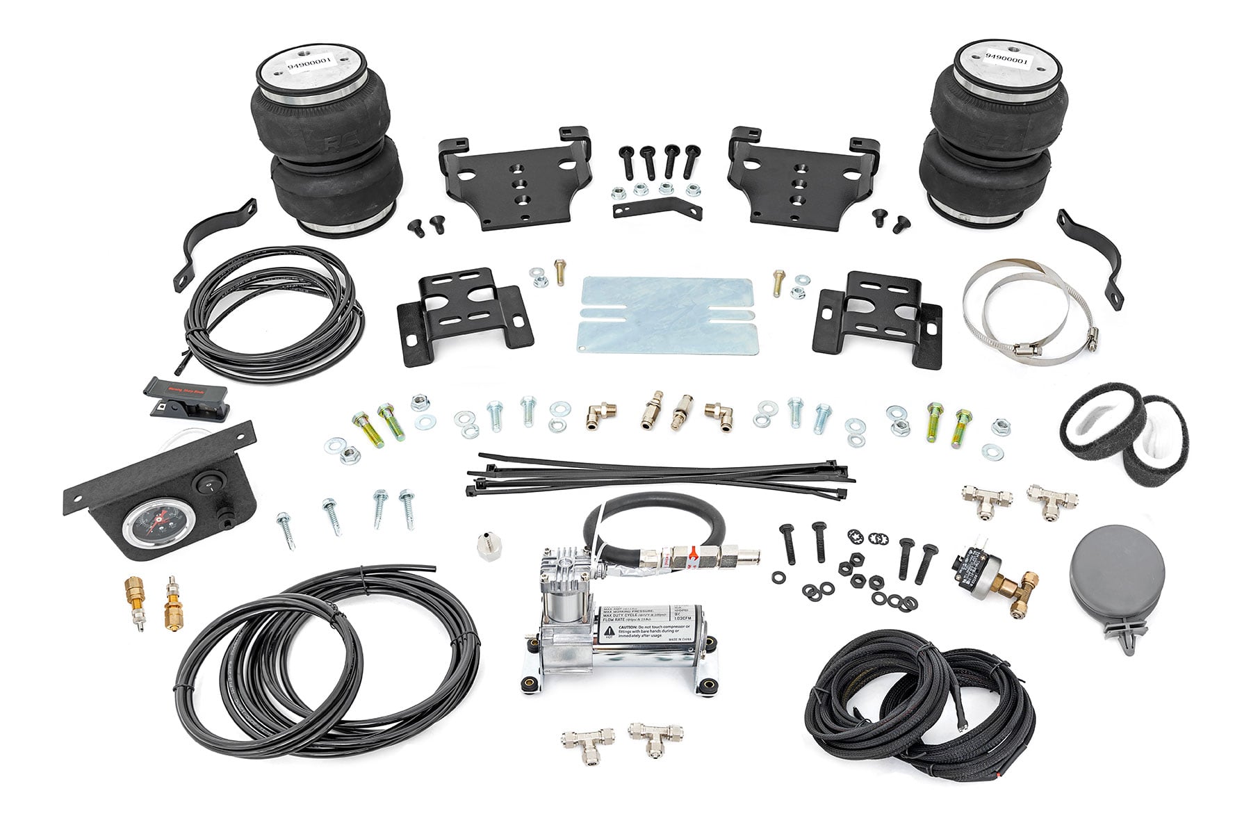 Rough Country Air Spring Kit w/compressor 0-6″ Lift Chevy/GMC 2500HD (01-10)