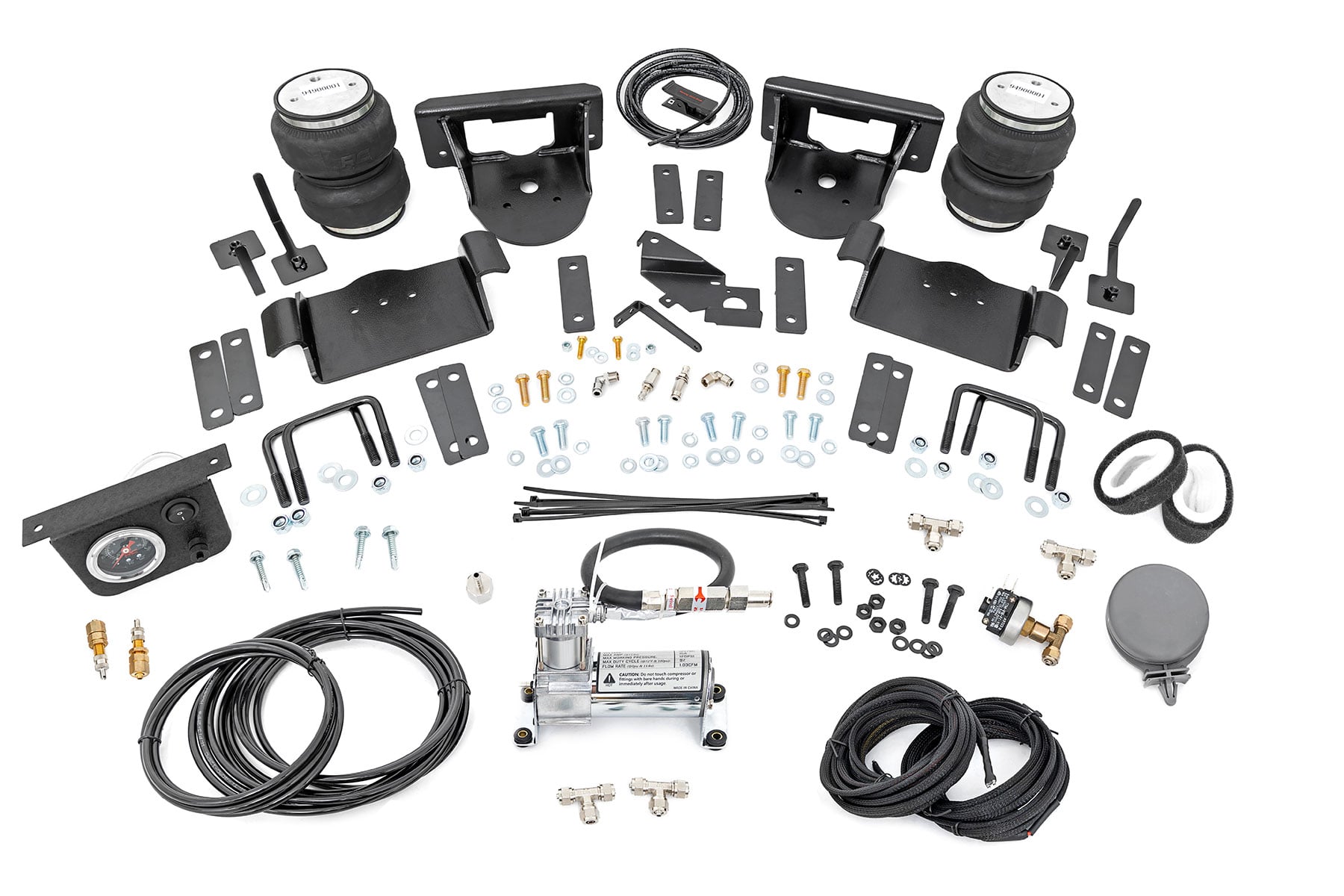 Rough Country Air Spring Kit w/compressor 0-6″ Lifts Ford F-150 4WD (2021-2026)