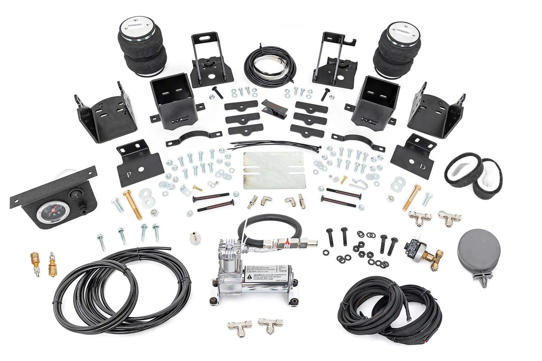 Rough Country Air Spring Kit w/compressor Ford F-250/F-350 Super Duty 4WD (2005-2016)