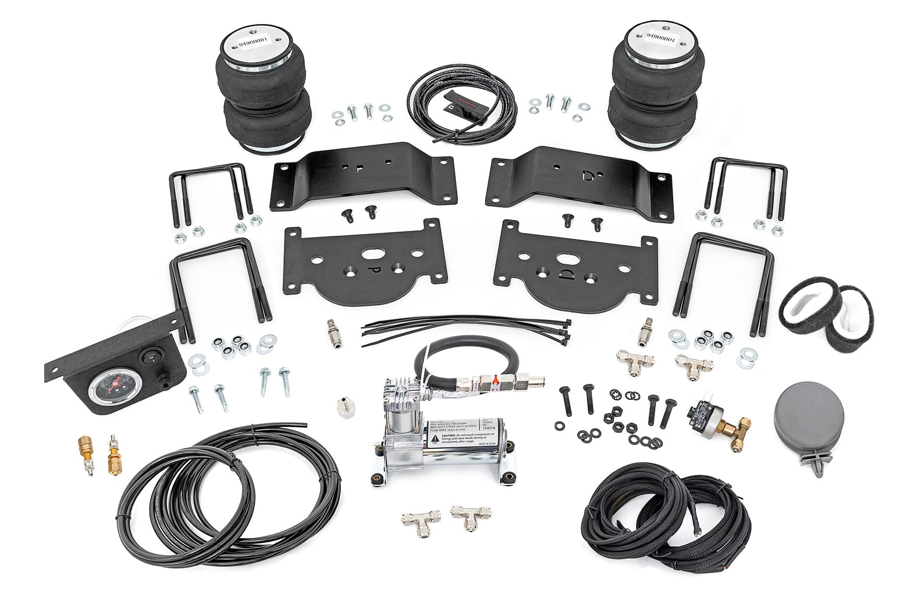 Rough Country Air Spring Kit w/compressor 0-6″ Lifts Toyota Tundra 2WD/4WD (2007-2021)