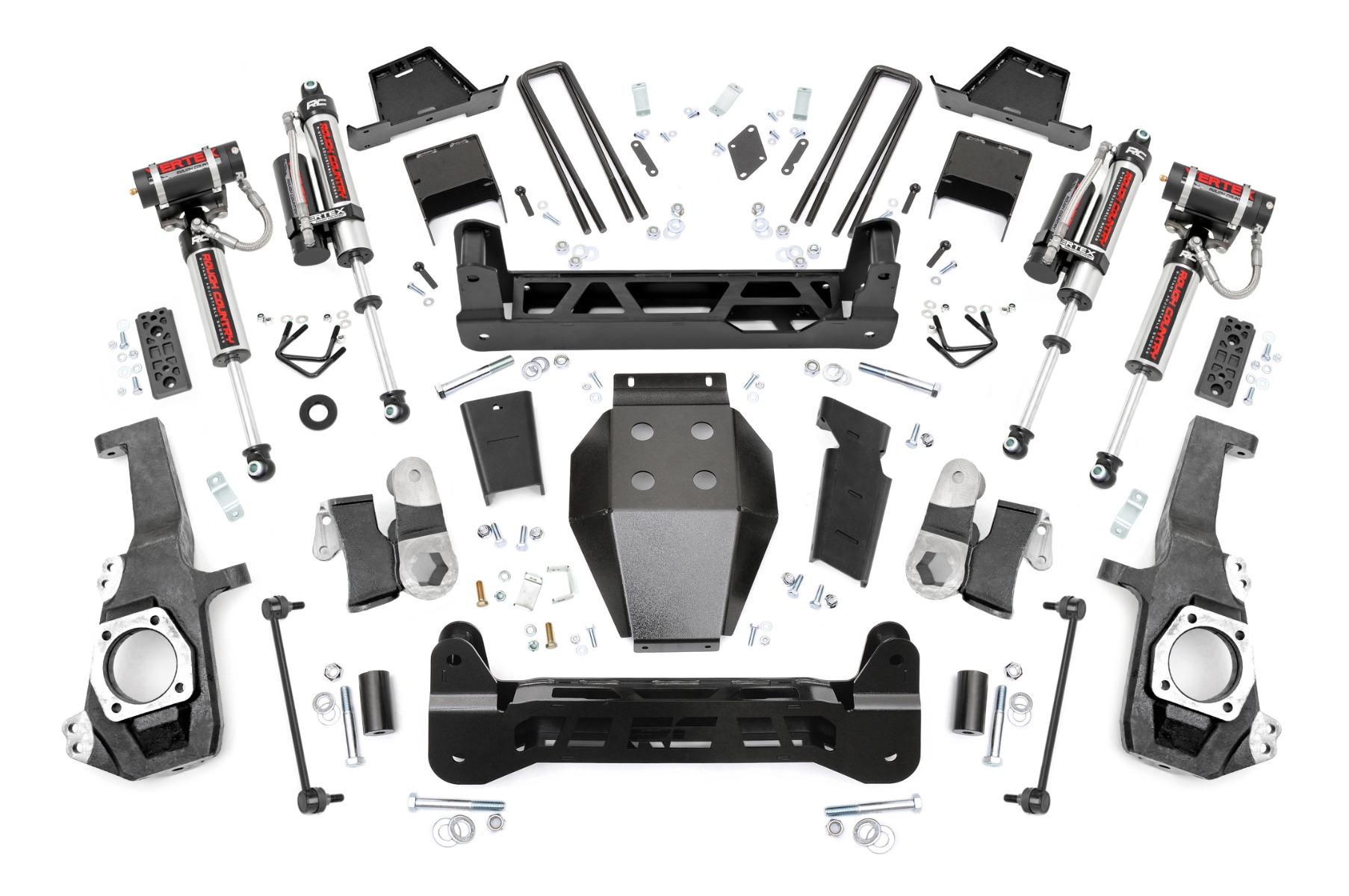 Rough Country 7 Inch Lift Kit NTD Vertex Shocks w/ Overloads Chevy/GMC 2500HD/3500HD (20-26)