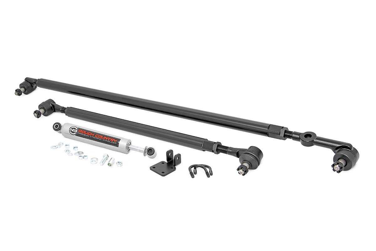 Rough Country HD Steering Kit Stabilizer Combo Jeep Cherokee XJ/Comanche MJ/Wrangler TJ