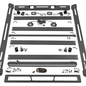 Rough Country Roof Rack Black Series Lights Jeep Wrangler JL (18-26)/Wrangler Unlimited (18-26)