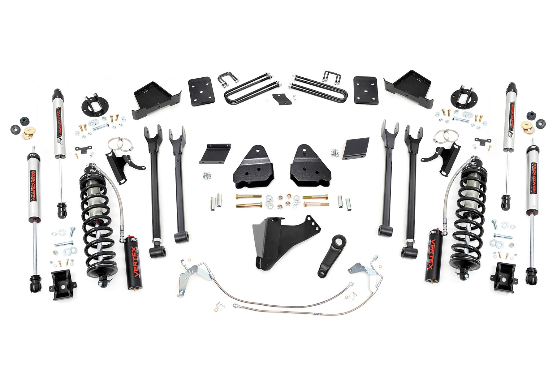 Rough Country 6 Inch Lift Kit 4-Link No OVLD C/O V2 Ford F-250 Super Duty (15-16)