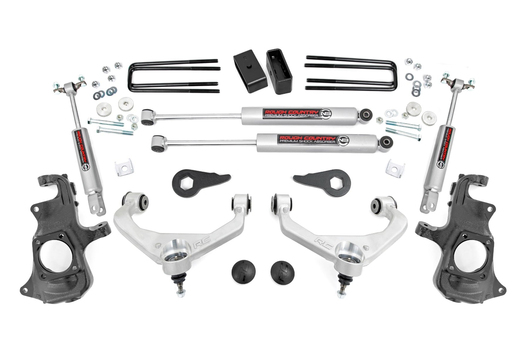 Rough Country 3.5 Inch Lift Kit Knuckle w/ Overloads Chevy/GMC 2500HD/3500HD (11-19)