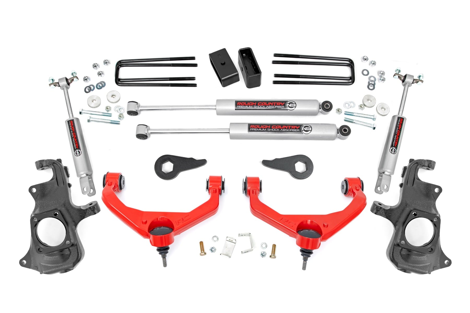 Rough Country 3.5 Inch Lift Kit Knuckle w/ Overloads Chevy/GMC 2500HD/3500HD (11-19)