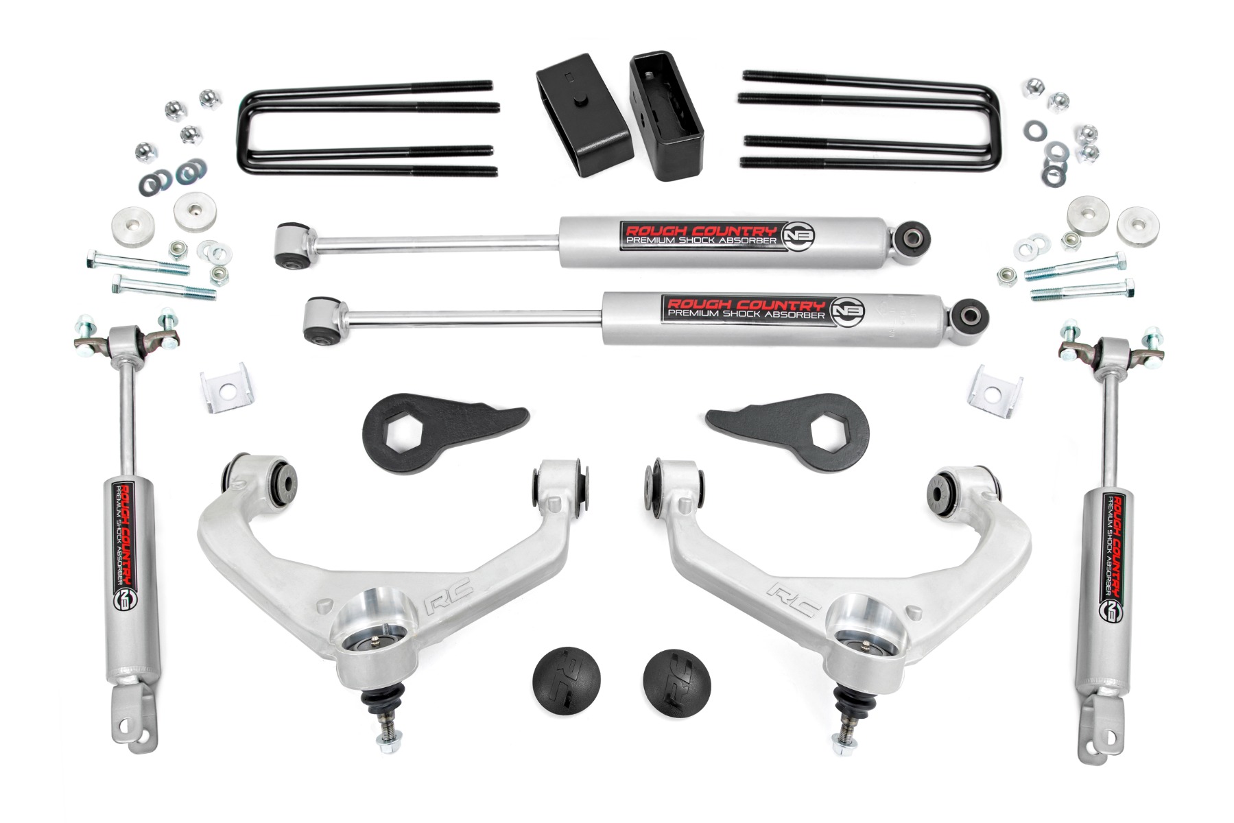 Rough Country 3.5 Inch Lift Kit w/ Overloads Chevy/GMC 2500HD/3500HD (11-19)