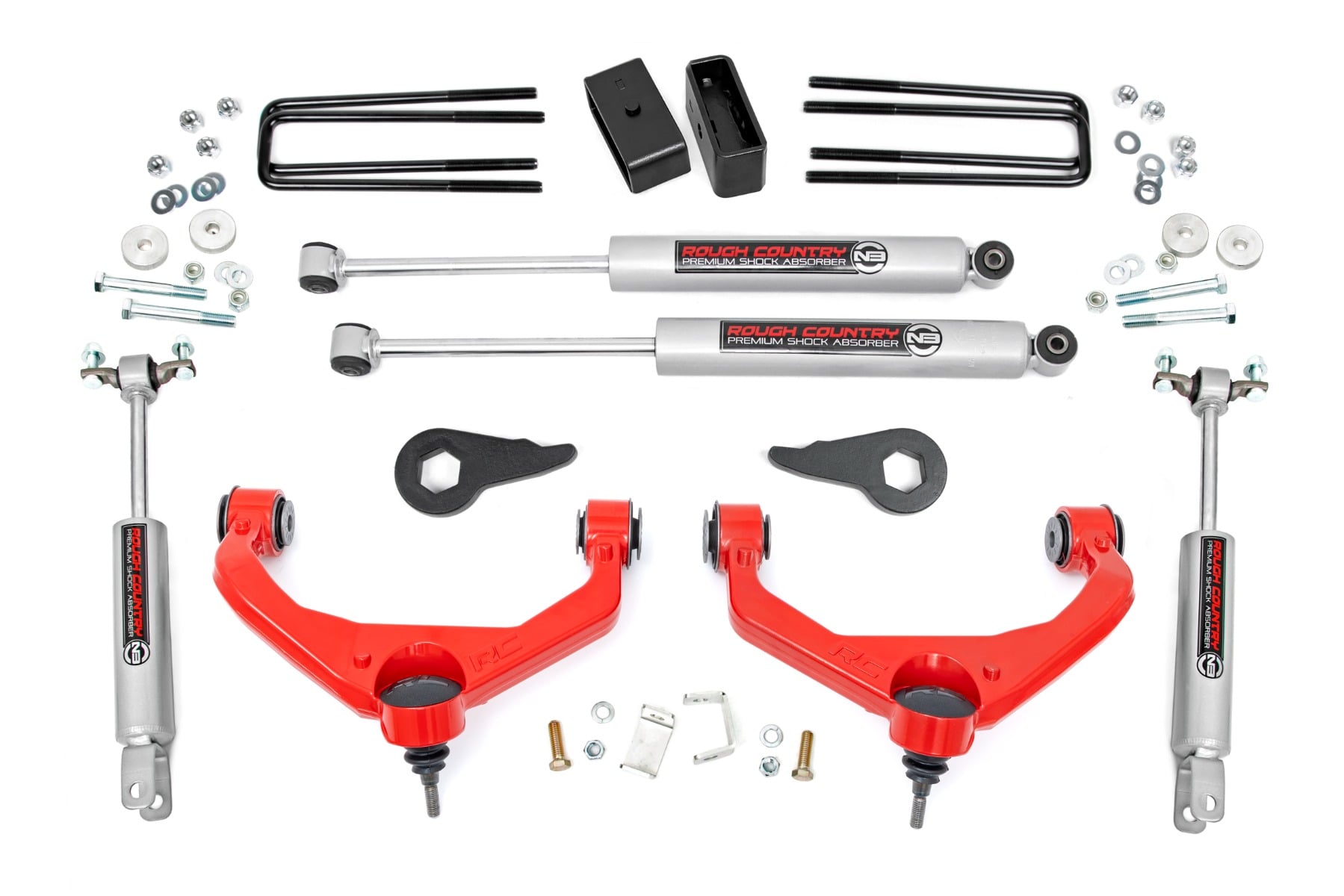 Rough Country 3.5 Inch Lift Kit w/ Overloads Chevy/GMC 2500HD/3500HD (11-19)