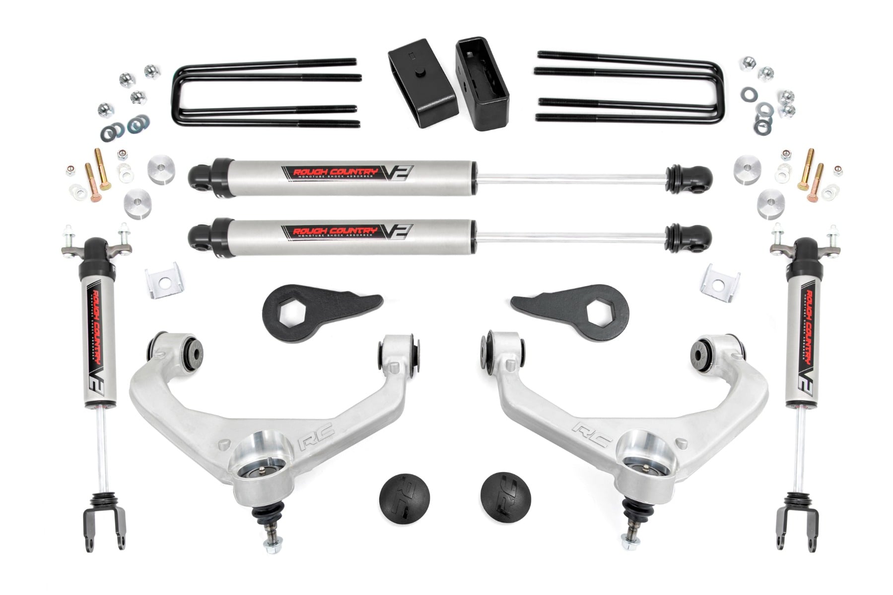 Rough Country 3.5 Inch Lift Kit V2 w/ Overloads Chevy/GMC 2500HD/3500HD (11-19)