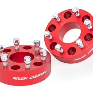 Rough Country 2 Inch Wheel Spacers 6x5.5 Red Chevy/GMC 1500 Truck & SUV