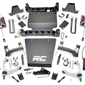Rough Country 7 Inch Stamped Steel LCA Lift Kit Forged UCA Bracket Vertex Chevy/GMC 1500 (16-18)