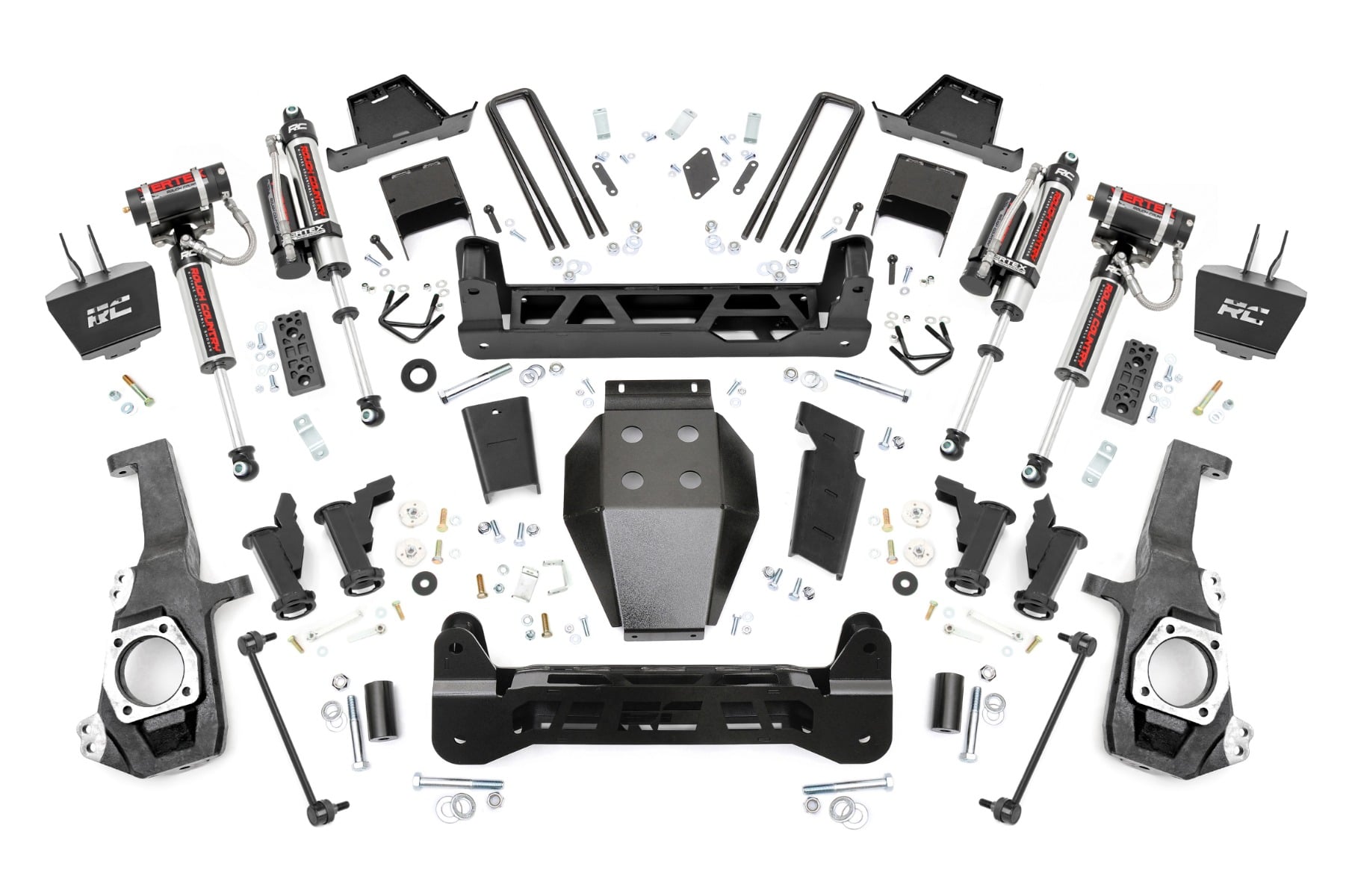 Rough Country 7 Inch Lift Kit Torsion Drop Vertex w/ Overloads Chevy/GMC 2500HD/3500HD (20-26)