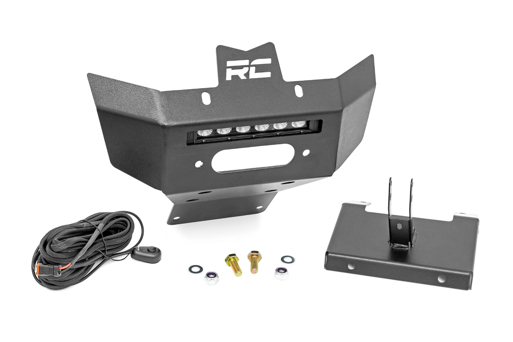 Rough Country Winch Bumper Black Series LED 6″ Light Slime Line Can-Am Renegade 1000/Renegade 500