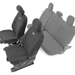 Rough Country Seat Covers Front Bucket Seats Ford F-150/Lightning/F-250/F-350 (15-26)