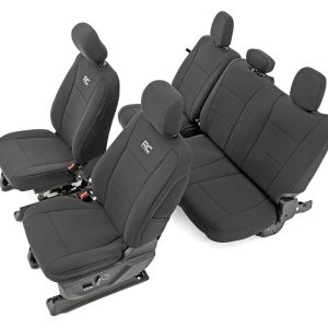 Rough Country Seat Covers FR Bucket and RR Bench Ford F-150/Lightning/F-250/F-350 (15-26)
