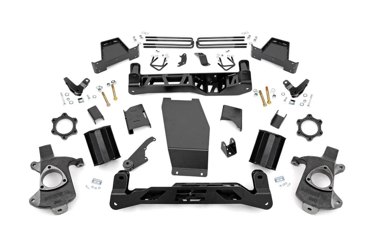 Rough Country 7 Inch Lift Kit Magneride Cast Steel GMC Sierra 1500 Denali 4WD (14-16)