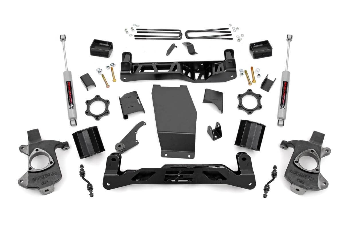 Rough Country 5 Inch Lift Kit Alum/Stamp Steel Chevy/GMC 1500 (14-18 & Classic)