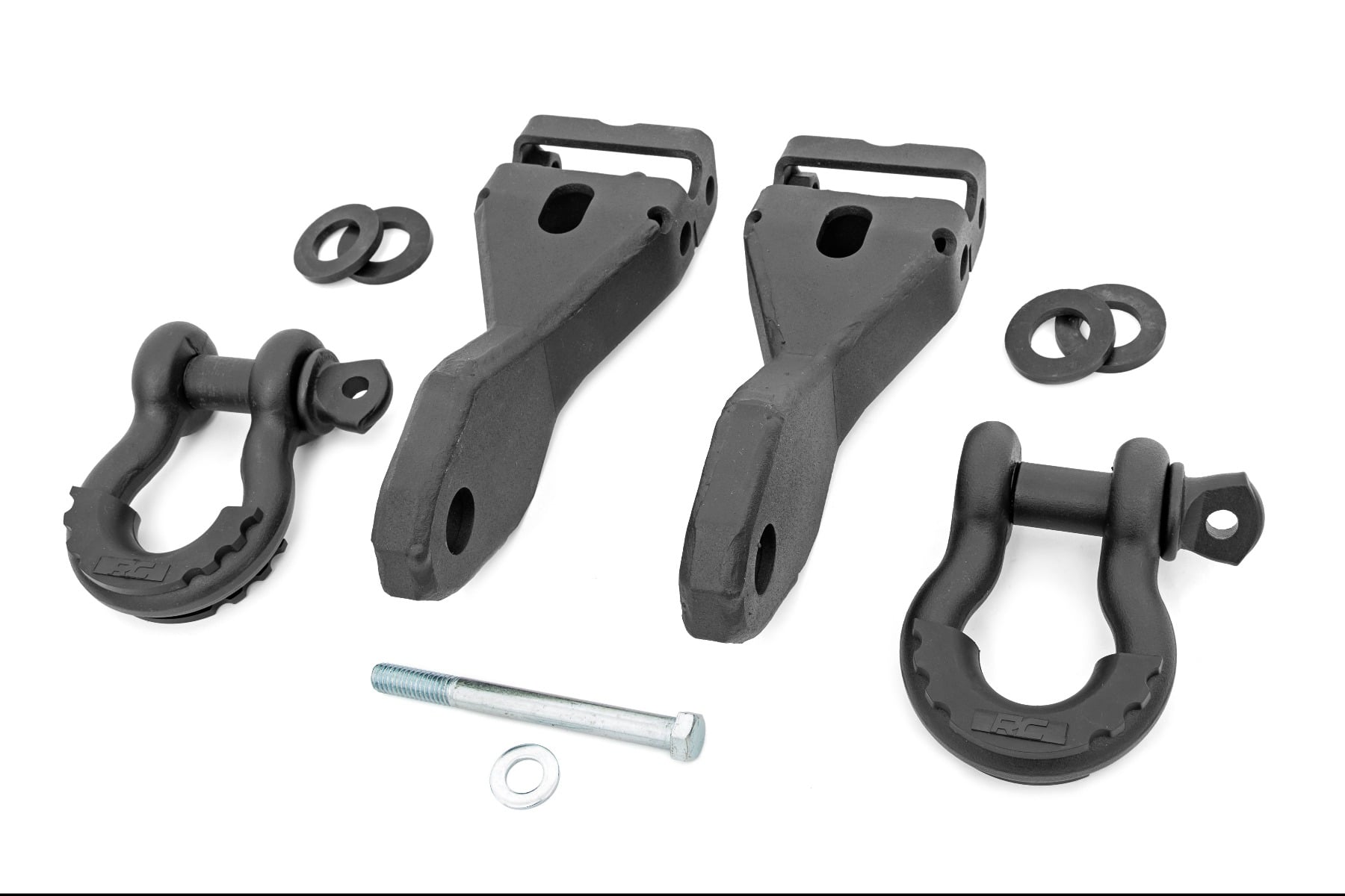 Rough Country Tow Hook Brackets D-Ring Combo Chevy Silverado 1500 2WD/4WD (2014-2018 & Classic)