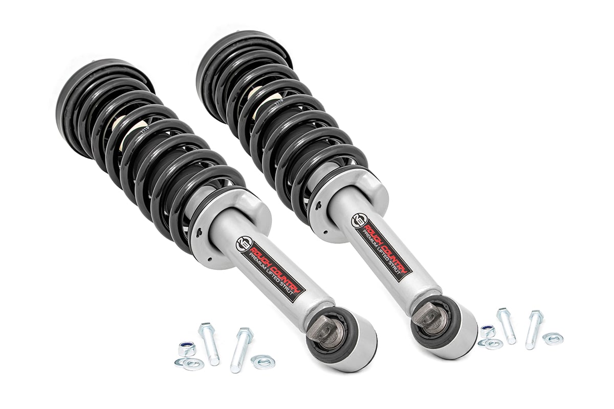 Rough Country N3 Leveling Struts 2 Inch Loaded Strut Ford F-150 2WD (2014-2026)