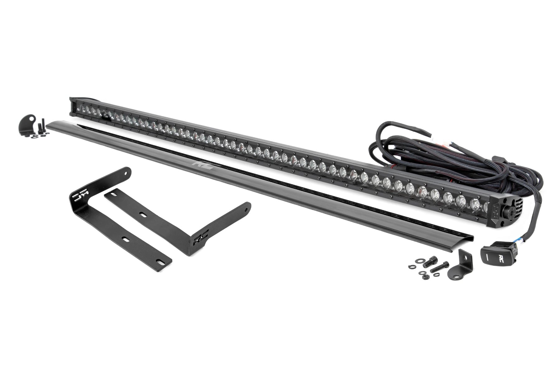 Rough Country LED BlackSingle Row DRL Light Bar Kit 50 Inch Kubota RTV-X1120