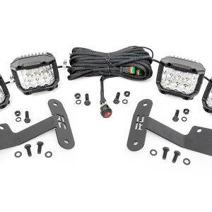 Rough Country LED Light Kit Ditch Mount 3″ OSRAM Wide Toyota Tundra 2WD/4WD (14-21)