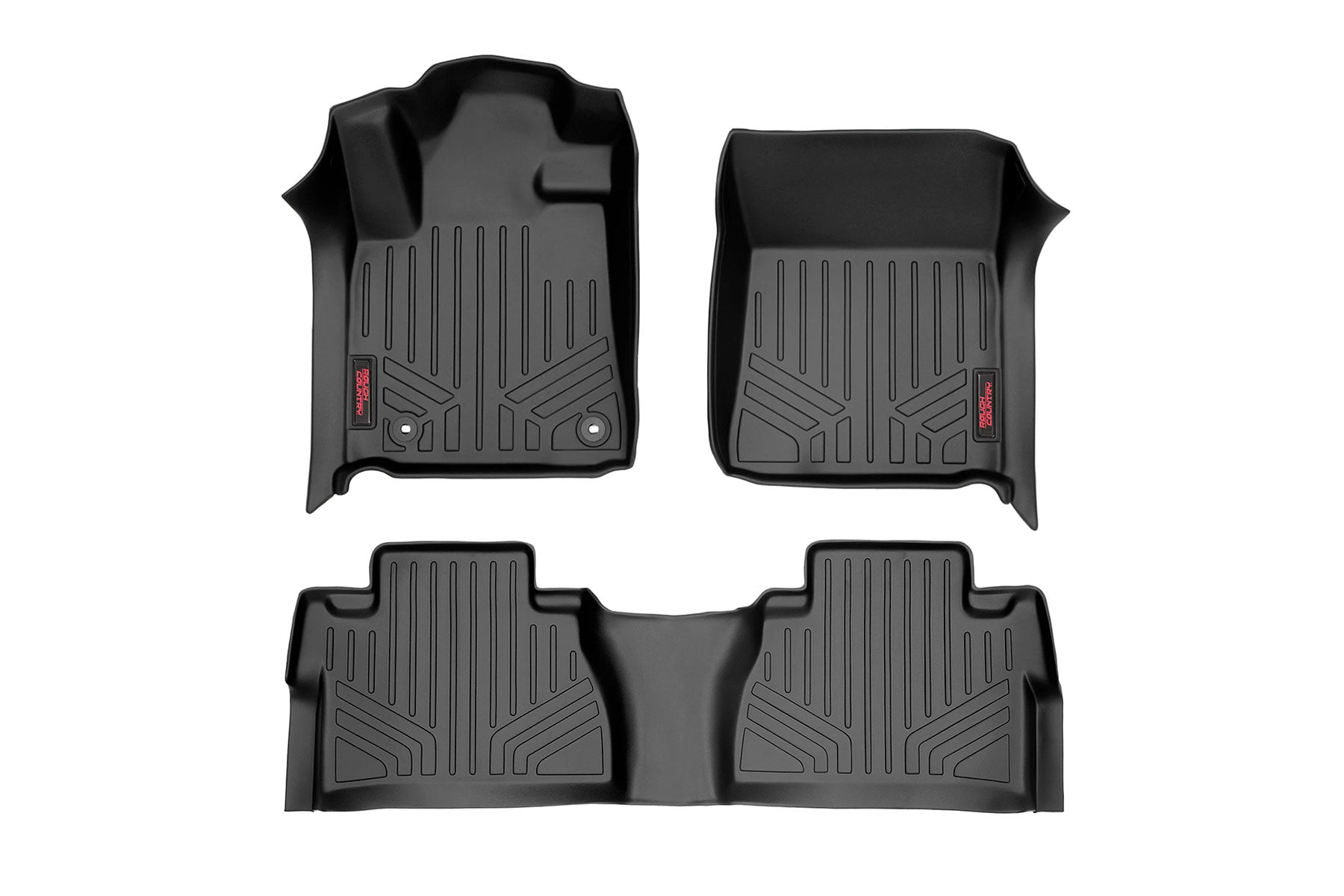 Rough Country Floor Mats FR & RR CrewMax Toyota Tundra 2WD/4WD (2014-2021)
