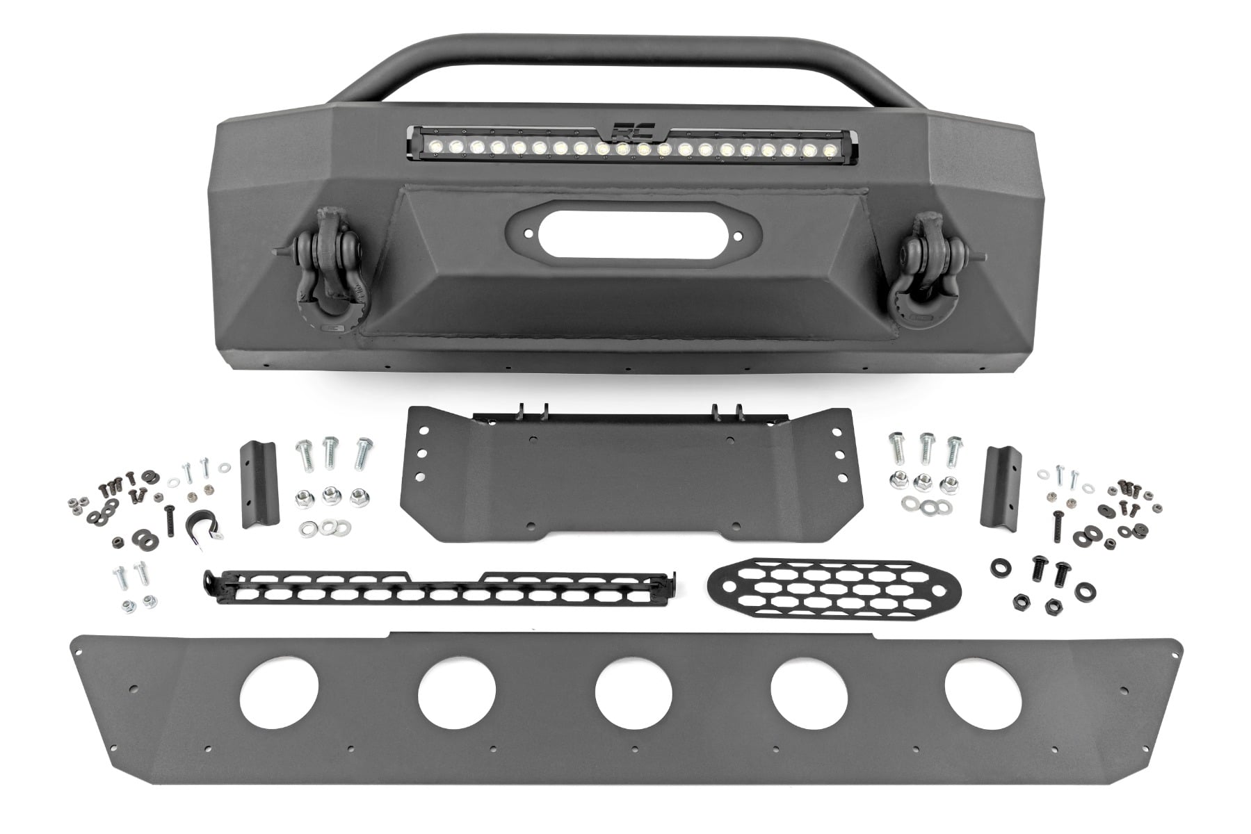 Rough Country Front Bumper Hybrid 20″ Blk LED Toyota 4Runner 2WD/4WD (2014-2024)