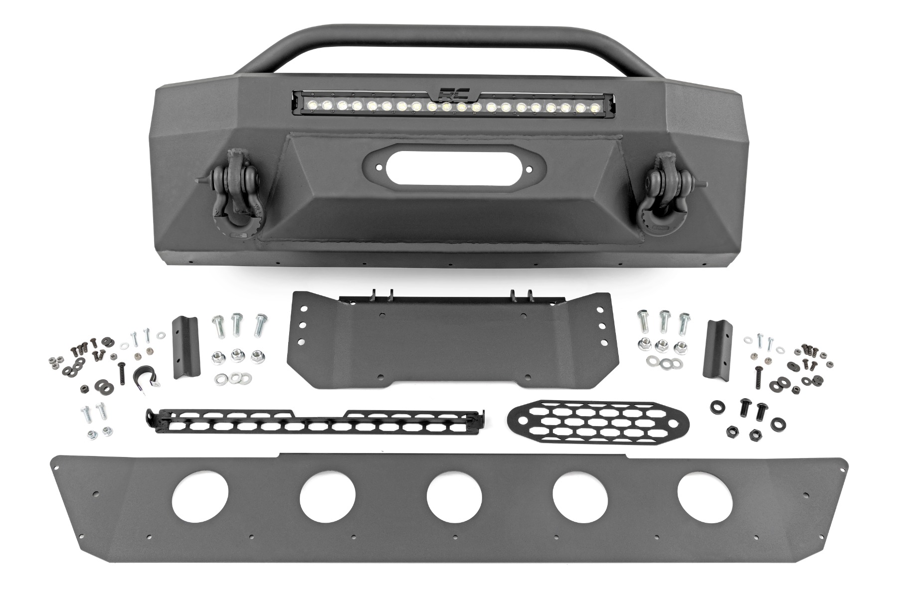 Rough Country Front Bumper Hybrid 20″ Blk DRL Toyota 4Runner 2WD/4WD (2014-2024)
