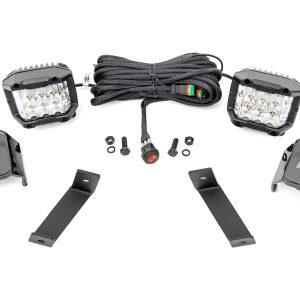 Rough Country LED Light Kit Ditch Mount 3″ OSRAM Wide Jeep Cherokee KL (14-21)