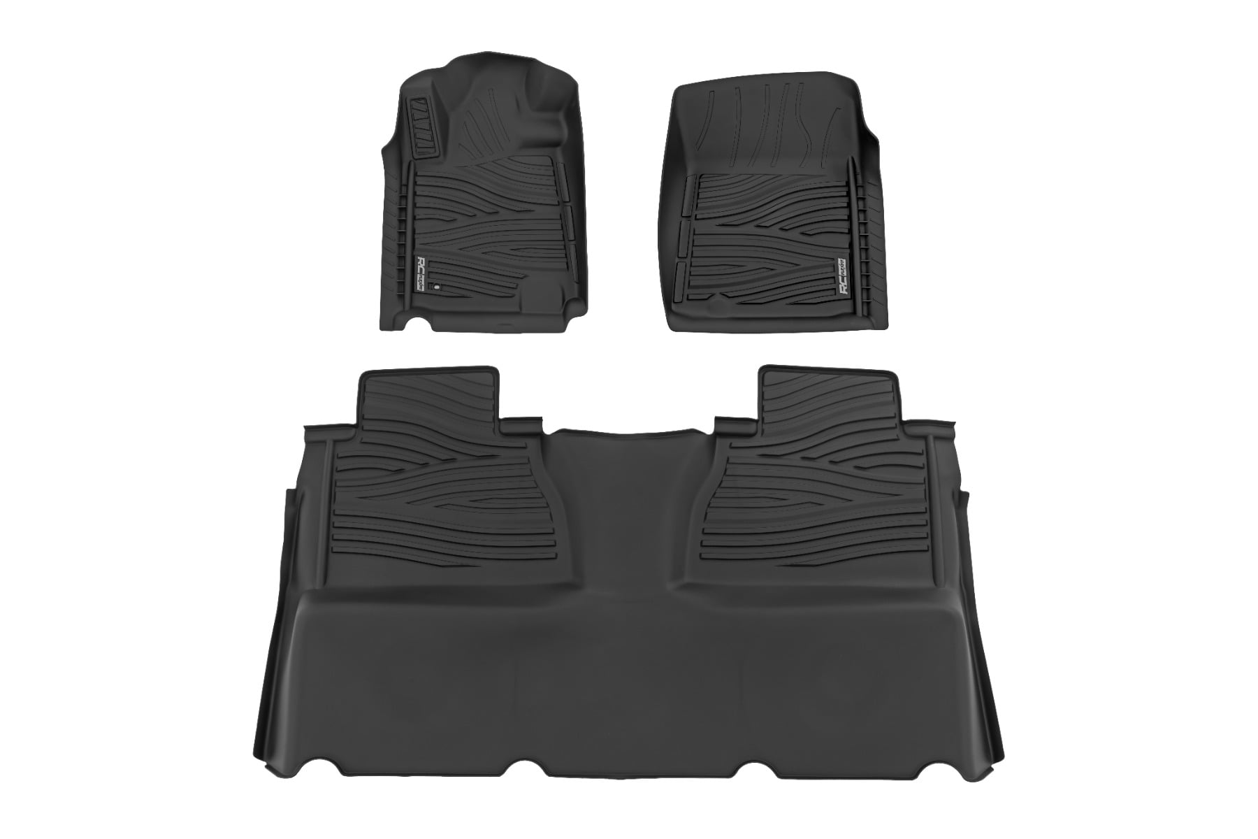 Rough Country Floor Mats FR & RR Crew Max Toyota Tundra 2WD/4WD (2014-2021)