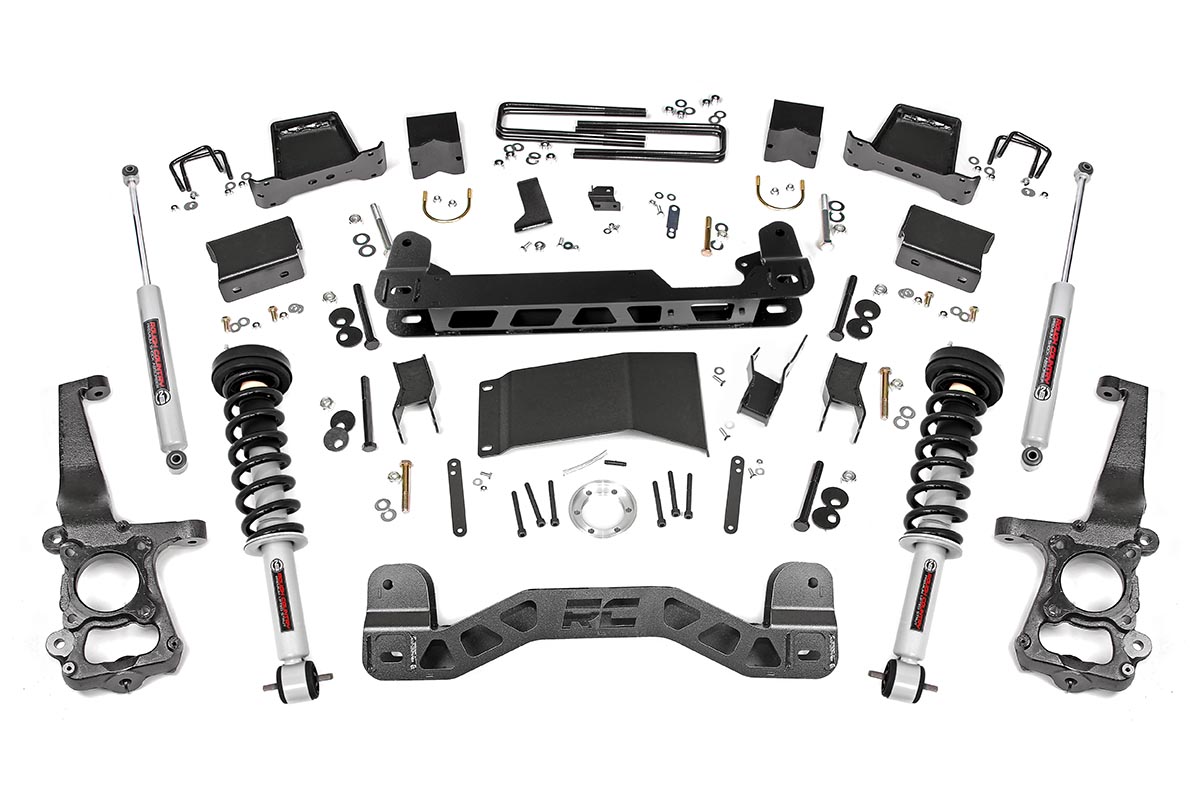 Rough Country 6 Inch Lift Kit N3 Struts Ford F-150 4WD (2015-2020)